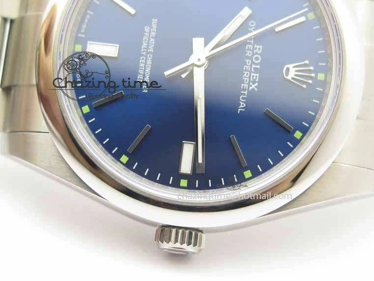 MiroTime 0217 TimelessDesign Oyster Perpetual 39mm 114300 BP Maker Best Edition Blue Dial On SS Bracelet A 3637